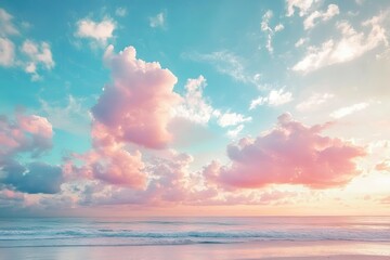 Pastel sunset over the ocean