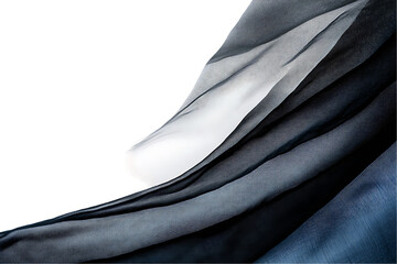 Obraz premium Ombre Silk Scarf Draped Against White Background