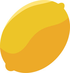 Vibrant Yellow Lemon Illustration, Simple Citrus Design