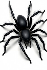 Obraz premium a black tarantula on a white background It is an animated image, giving the impression of movement