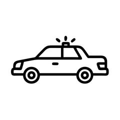 Fototapeta premium Police Car Icon for Law Enforcement and Security Themes