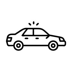 Police Car Icon for Law Enforcement and Security Themes
