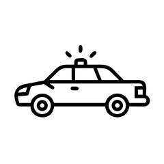 Obraz premium Police Car Icon for Law Enforcement and Security Themes