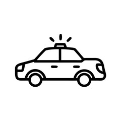 Obraz premium Police Car Icon for Law Enforcement and Security Themes