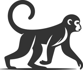Silhouette of a monkey animal