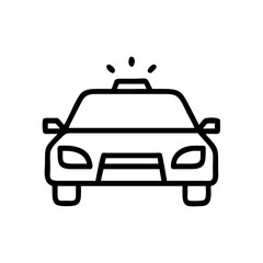 Police Car Icon for Law Enforcement and Security Themes