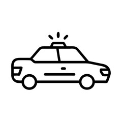 Obraz premium Police Car Icon for Law Enforcement and Security Themes