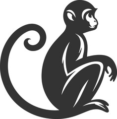 Silhouette of a monkey animal
