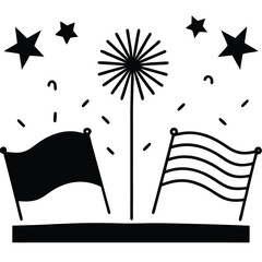 Illustration of a book surrounded by stars with a nature-themed design including a Christmas tree, beach, and seasonal elements, perfect for a holiday banner or card