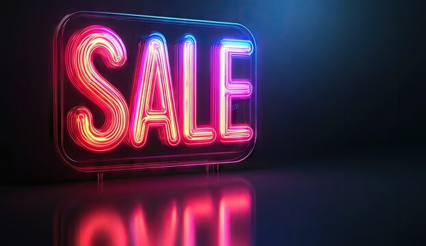 Neon sale sign - Powered by Adobe