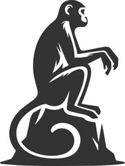 Silhouette of a monkey animal