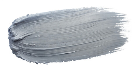 Fototapeta premium Abstract grey color smear isolated on white background, ideal for design overlays or artistic use