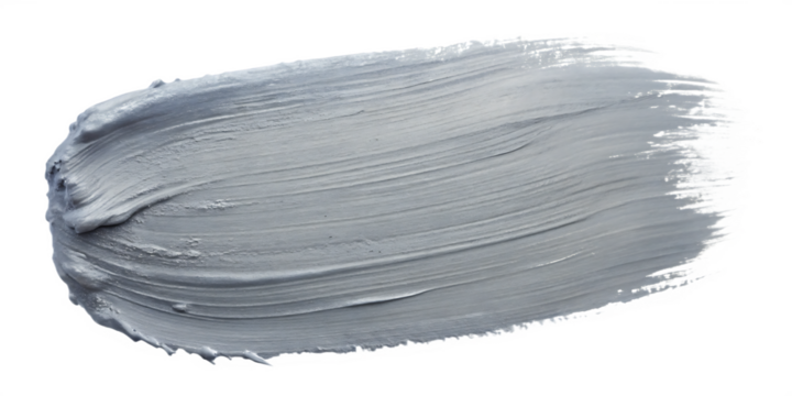 Abstract grey color smear isolated on white background, ideal for design overlays or artistic use