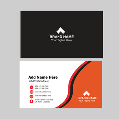 Double-sided creative business card template. Portrait and landscape orientation. Horizontal and vertical layout. 