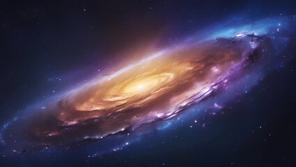 Radiant Spiral Galaxy in a Vivid Cosmic Realm