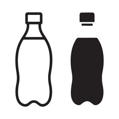 Soft drink bottle vector pair