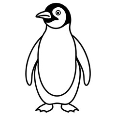 Minimalist Penguin One Line Vector Art