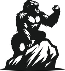 Gorilla animal vector