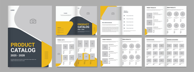 Product catalogue design template and furniture or fashion product catalog