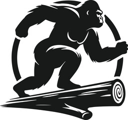 Fototapeta premium Gorilla animal vector