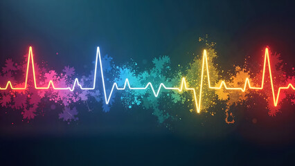 heart beat on the monitor