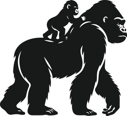 Gorilla animal vector