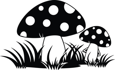 Two Simple White Dots In A Minimalist Black Space Abstract Design