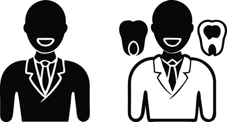 Minimalist White Suit Vector Graphic On Black Background For Creative Design Projects