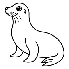 Minimalist Seal Vector Illustration
