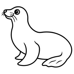 Minimalist Seal Vector Illustration