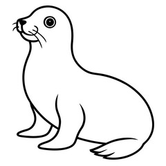 Minimalist Seal Vector Illustration