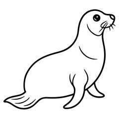 Minimalist Seal Vector Illustration