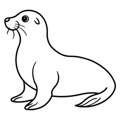 Minimalist Seal Vector Illustration