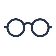 Fototapeta premium Round Glasses Representing Vision or Reading Icon Design