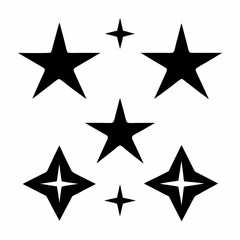 Simple Star Vector Set for Branding.