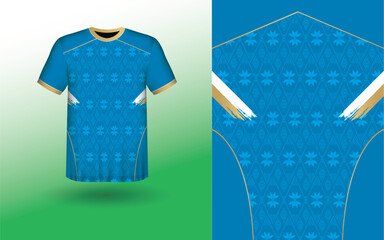 Print jersey, T-shirt Sport Design Template, T-shirt Mockup Abstract Grunge Sport Jersey Design For Cricket, Football Soccer, Racing, Sports, Running Soccer Jersey. Uniform Front View

template, vecto