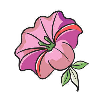 recommend clip art: petunia flower icon, petunia flower vector illustration-simple illustration of petunia flower, perfect for petunia flower logos and icons