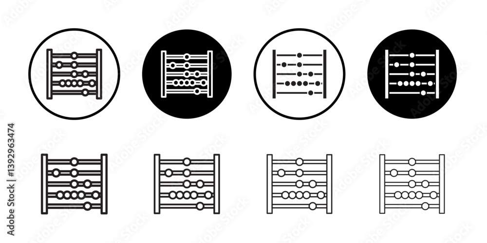 Poster abacus icon vector logo set collection for web app ui