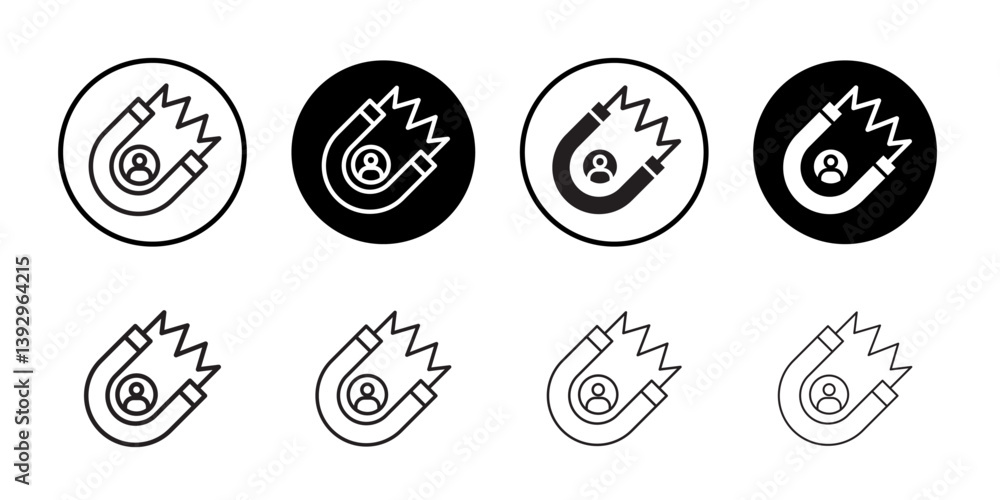 Poster attraction icon vector logo set collection for web app ui