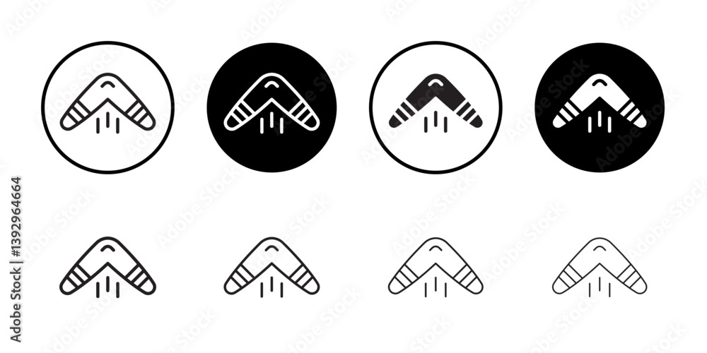 Poster boomerang icon vector logo set collection for web app ui