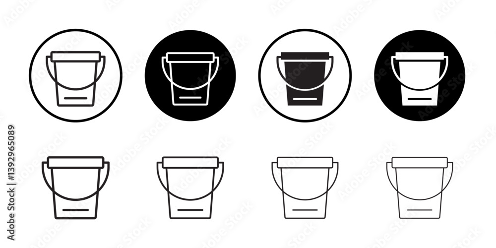 Poster bucket icon vector logo set collection for web app ui
