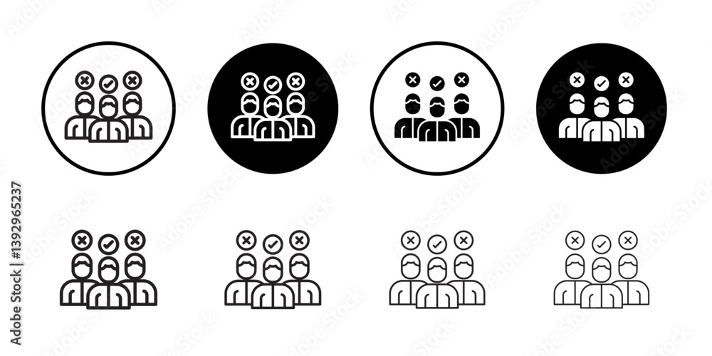 Poster candidate icon vector logo set collection for web app ui