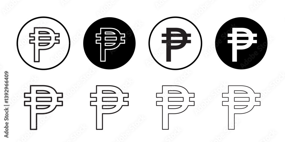 Poster cuba peso icon vector logo set collection for web app ui