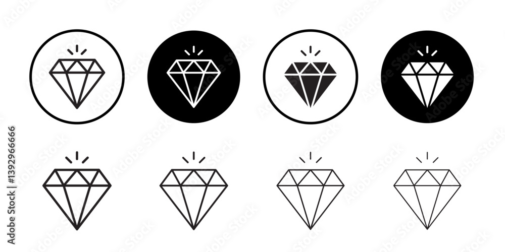 Poster diamond icon vector logo set collection for web app ui