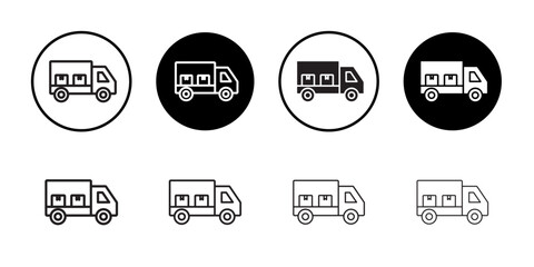 delivery truck icon vector logo set collection for web app ui