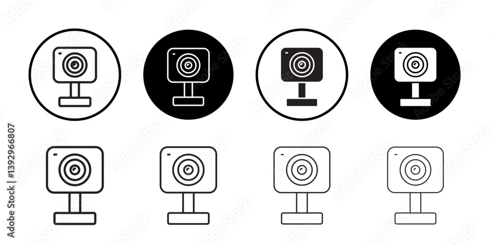 Poster digital webcam icon vector logo set collection for web app ui