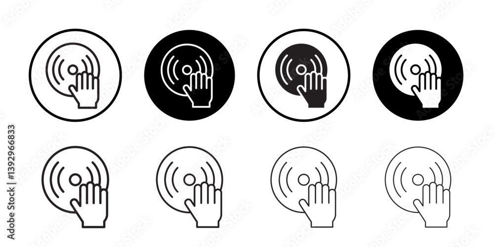 Poster dj icon vector logo set collection for web app ui