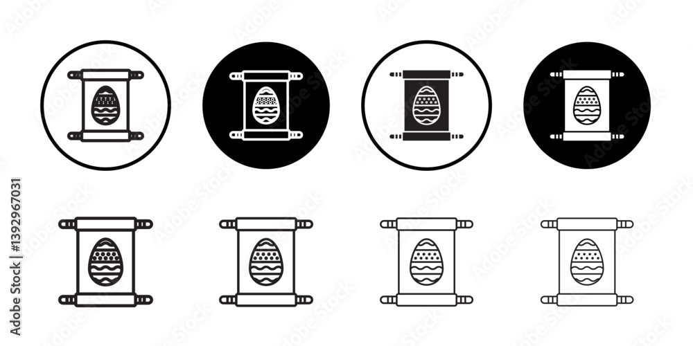 Poster easter message icon vector logo set collection for web app ui