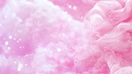 A pink background with a white cloud of smoke