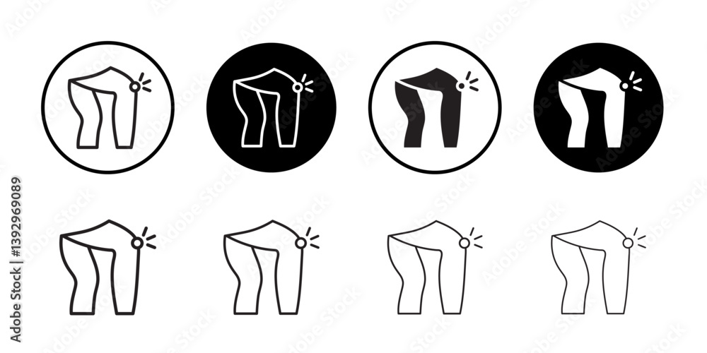 Poster knee pain icon vector logo set collection for web app ui
